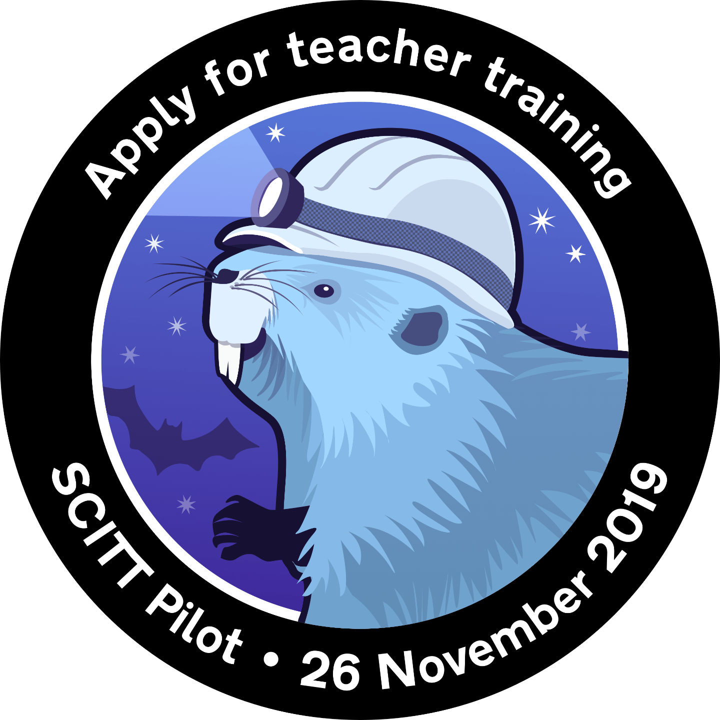 Mission patch for Apply for teacher training pilot